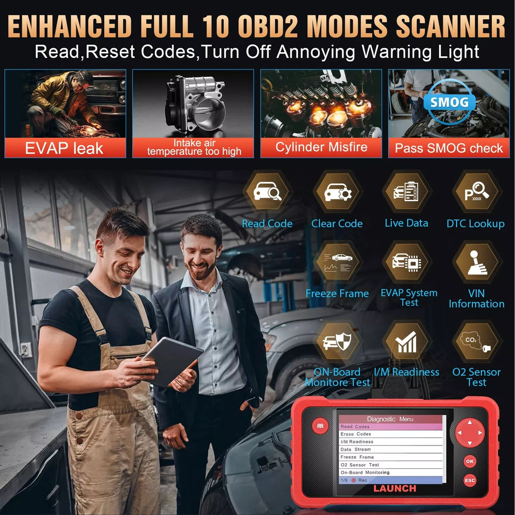 LAUNCH CRP123X V2.0 PRO/PLUS – OBD2 Scanner for Engine, ABS, SRS, AT Diagnostics