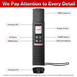 LAUNCH X431 TSGUN TPMS Tools Obd2 Scanner Car Tire Pressure Inspection Tool TPMS