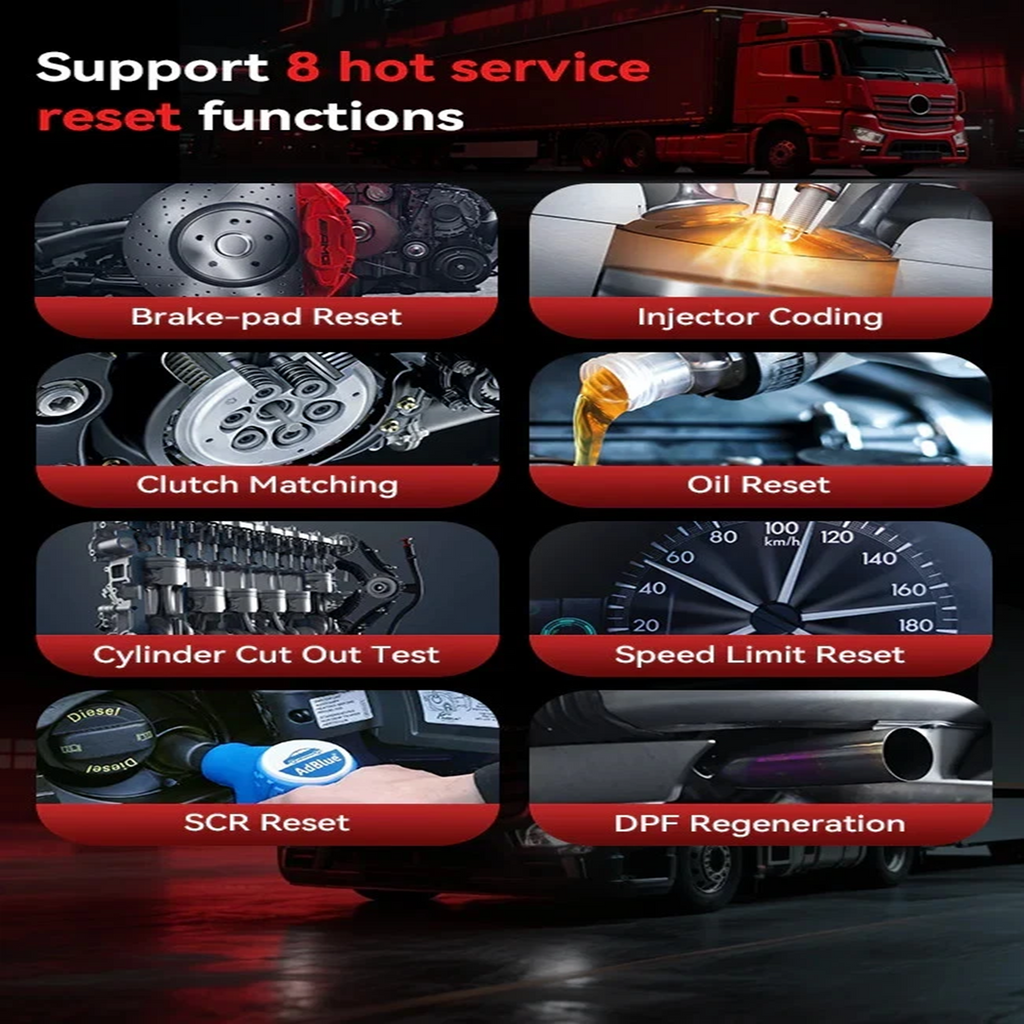 iCarsoft HD V4.0 Heavy Duty OBD2 Truck Diagnostic Tool Full System Scanner DPF