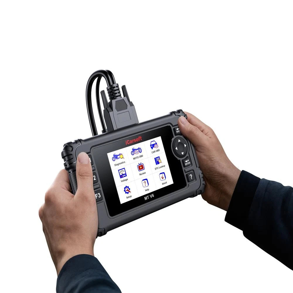 iCarsoft MT V6 2026 Bajaj Motorcycle Diagnostic Tool Full System OBD2 Scanner