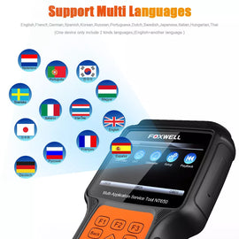 FOXWELL NT650 OBD2 Diagnostic Scanner SAS EPB DPF Injector Oil Reset Scan Tool