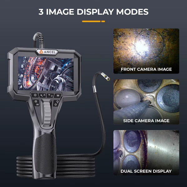 ANCEL AN302 Dual Lens Industrial Endoscope Camera 4 3 Inch Automotive Inspection