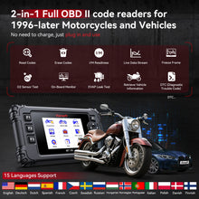 Load image into Gallery viewer, iCarsoft MT V6 INDIAN Motorcycle Diagnostic Scanner Live Data &amp; Bi-Directional