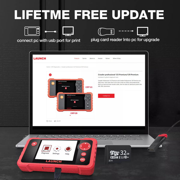 LAUNCH CRP123X V2.0 PRO/PLUS – OBD2 Scanner for Engine, ABS, SRS, AT Diagnostics