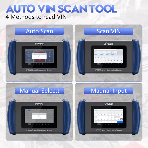 XTOOL InPlus IP508S OBD2 Scanner for ABS SRS Engine Transmission 9 Services Car