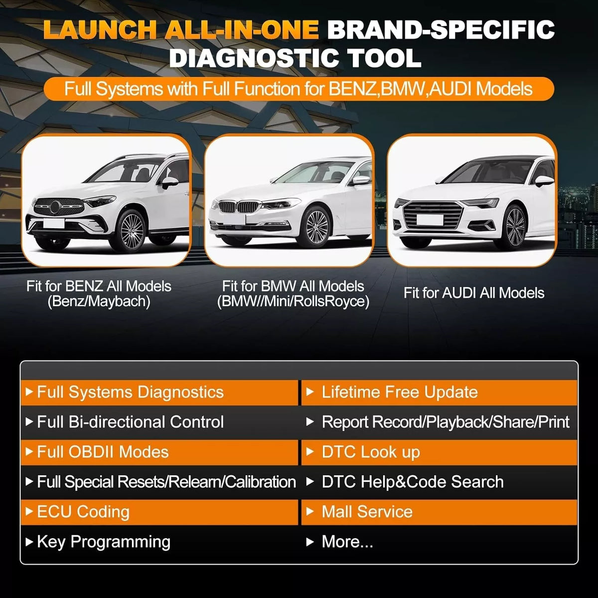 LAUNCH X431 BMW  Creader Elite 2.0 OBD2 Scanner  Full System Bidirectional Diagnostic Tool .