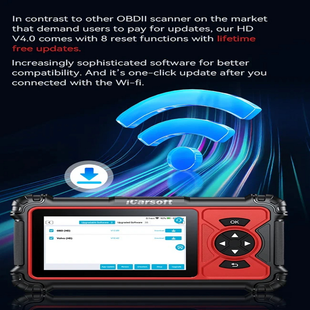 iCarsoft HD V4.0 Heavy Duty OBD2 Truck Diagnostic Tool Full System Scanner DPF