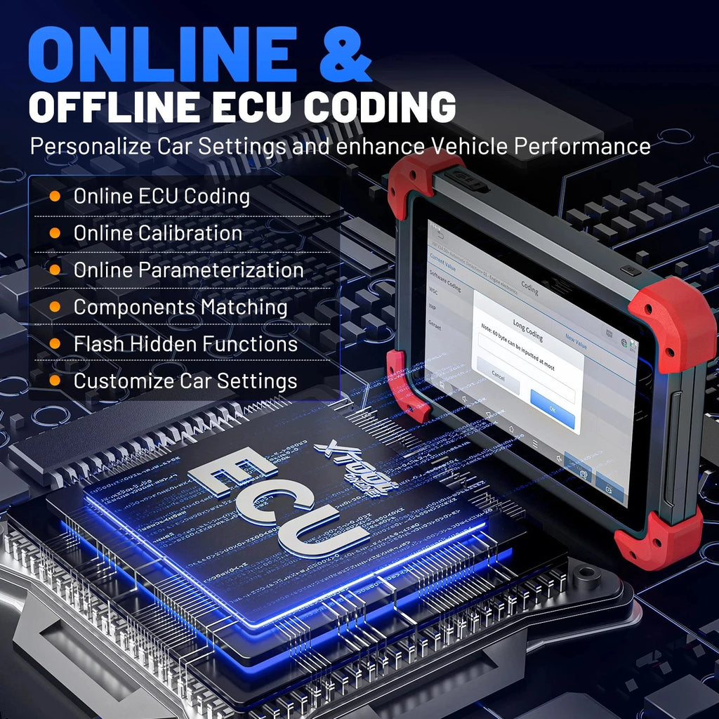 XTOOL D7 BT Bluetooth Diagnostic Scanner ECU Coding Bi-Directional CAN FD DoIP