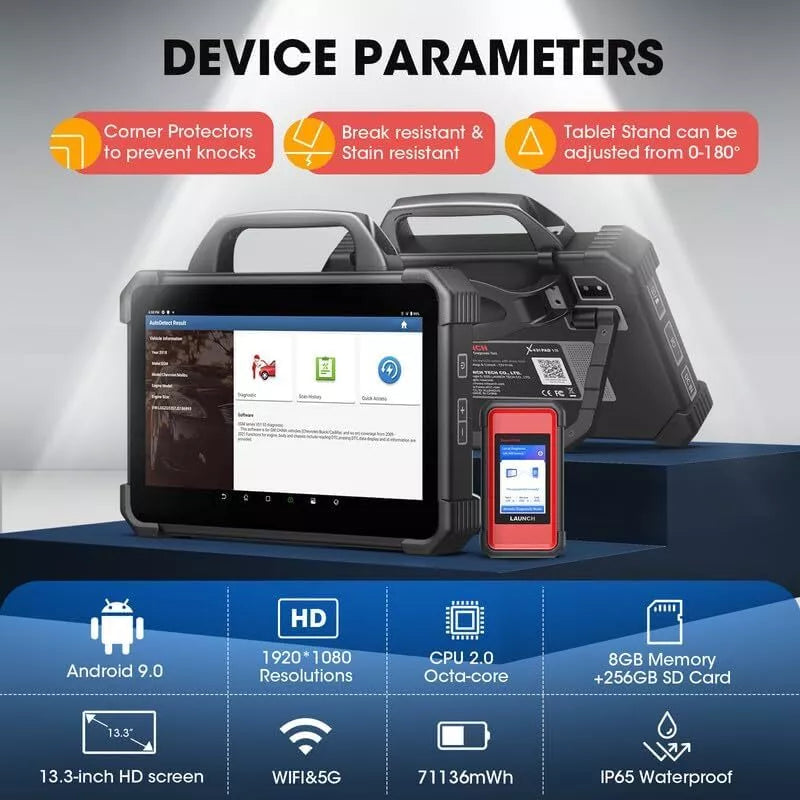LAUNCH Scanner Complete Set PADVII X-PROG3 Truck Kit Professional Car Diagnostic