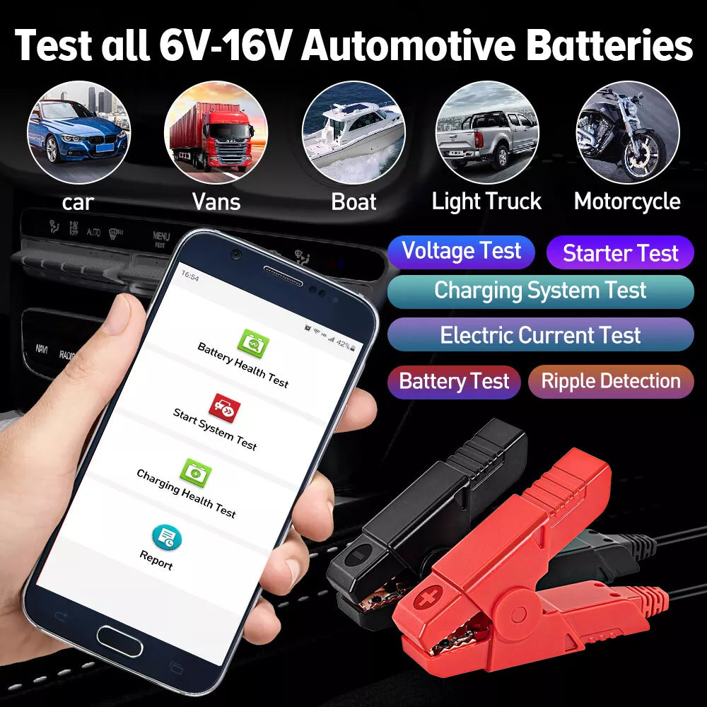 LAUNCH BST360 – Bluetooth Car Battery Tester for 6V-16V Batteries