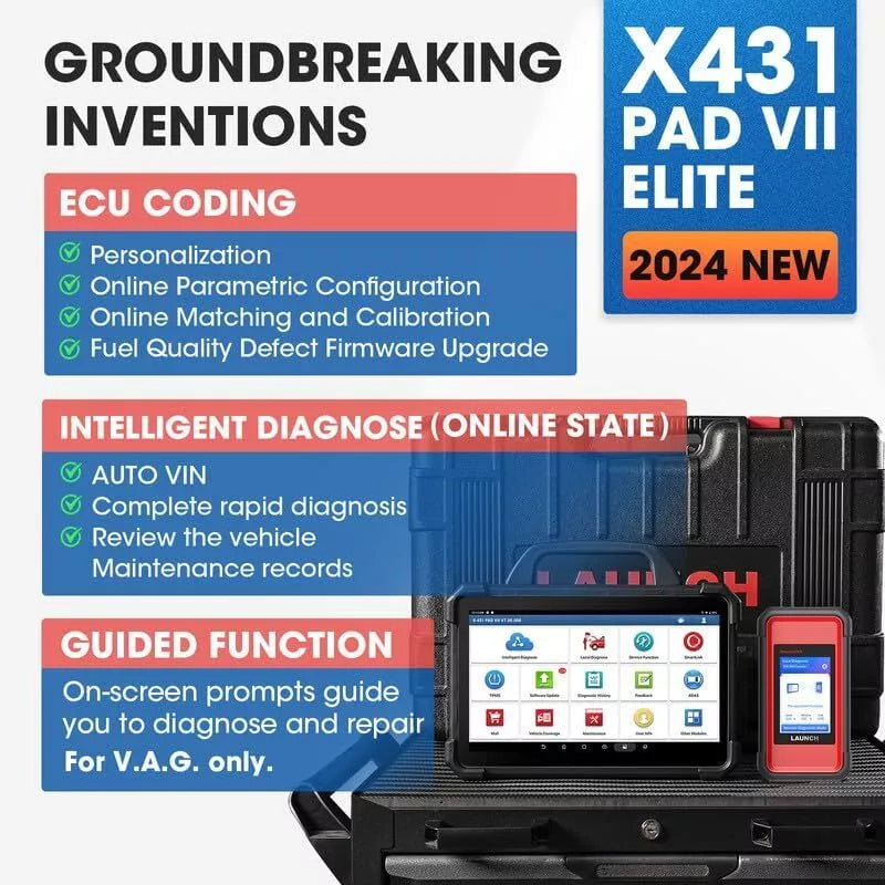 LAUNCH Scanner Complete Set PADVII X-PROG3 Truck Kit Professional Car Diagnostic