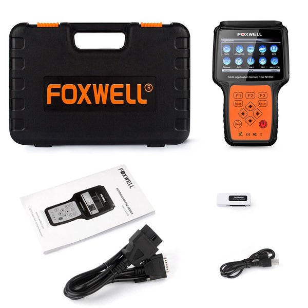 FOXWELL NT650 OBD2 Diagnostic Scanner SAS EPB DPF Injector Oil Reset Scan Tool