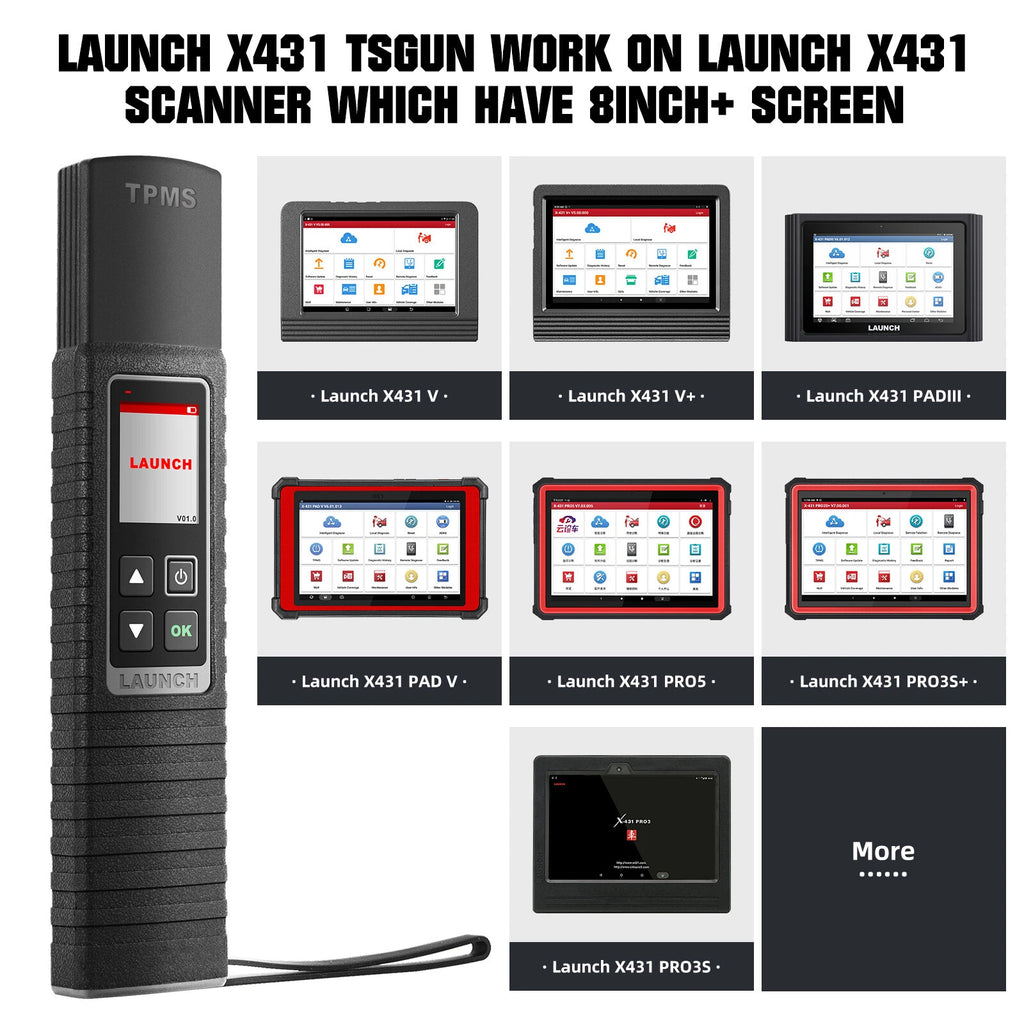 LAUNCH X431 TSGUN TPMS Tools Obd2 Scanner Car Tire Pressure Inspection Tool TPMS