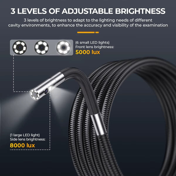 ANCEL AN302 Dual Lens Industrial Endoscope Camera 4 3 Inch Automotive Inspection