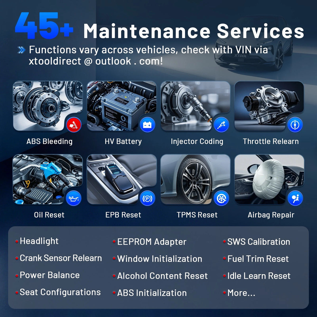 XTOOL D9 MAX Bluetooth Car Diagnostic Full System Scanner OE Level ECU Coding