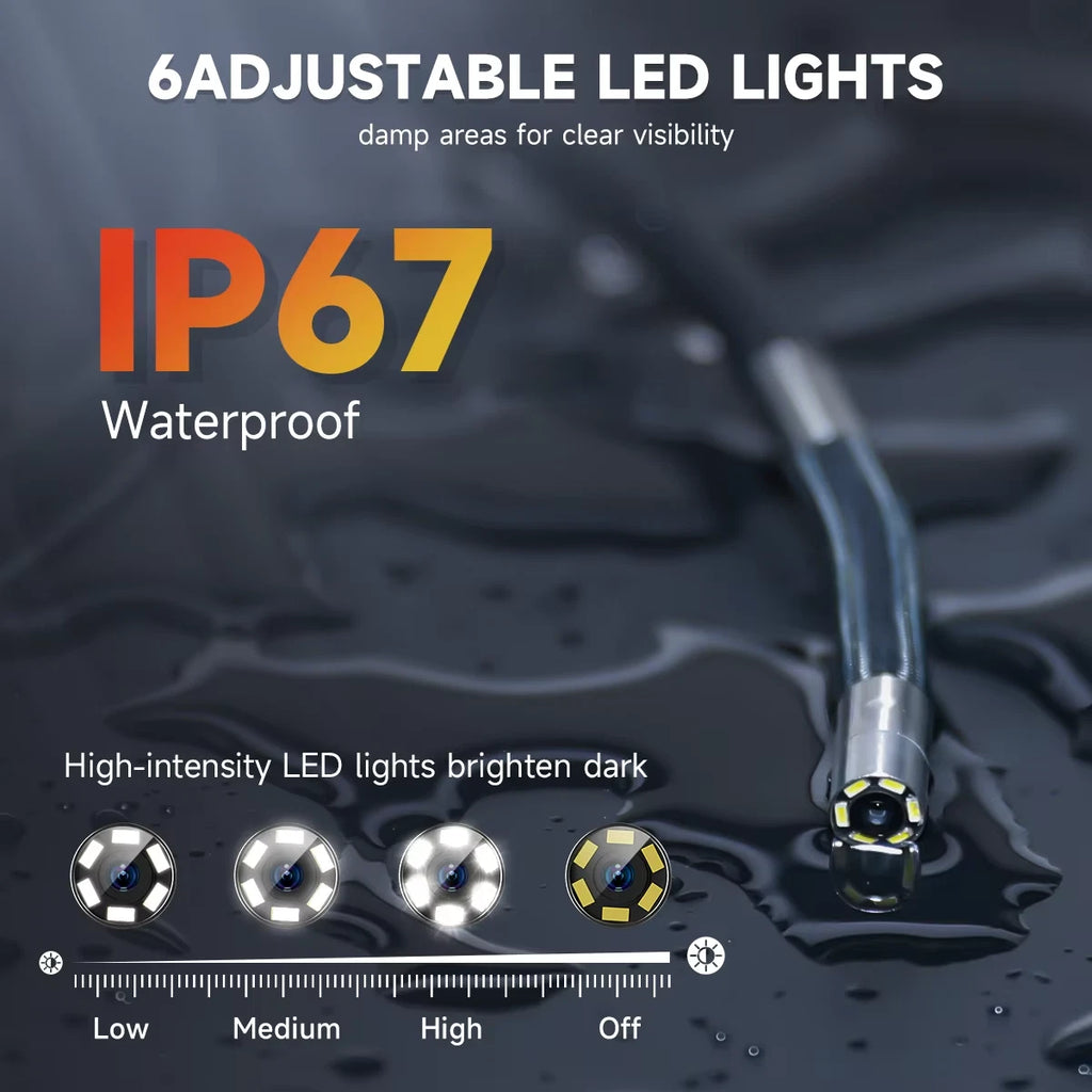 ANCEL AN301 Automotive Endoscope Camera IP67 Waterproof 2 Way Steering Borescope