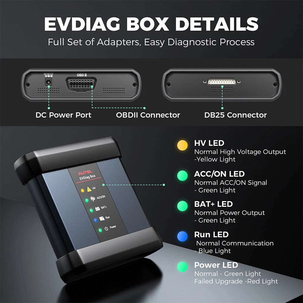 Autel EVDiag Box EV Battery Pack Analyzer Diagnostic Kit for Ultra MS909 MS919