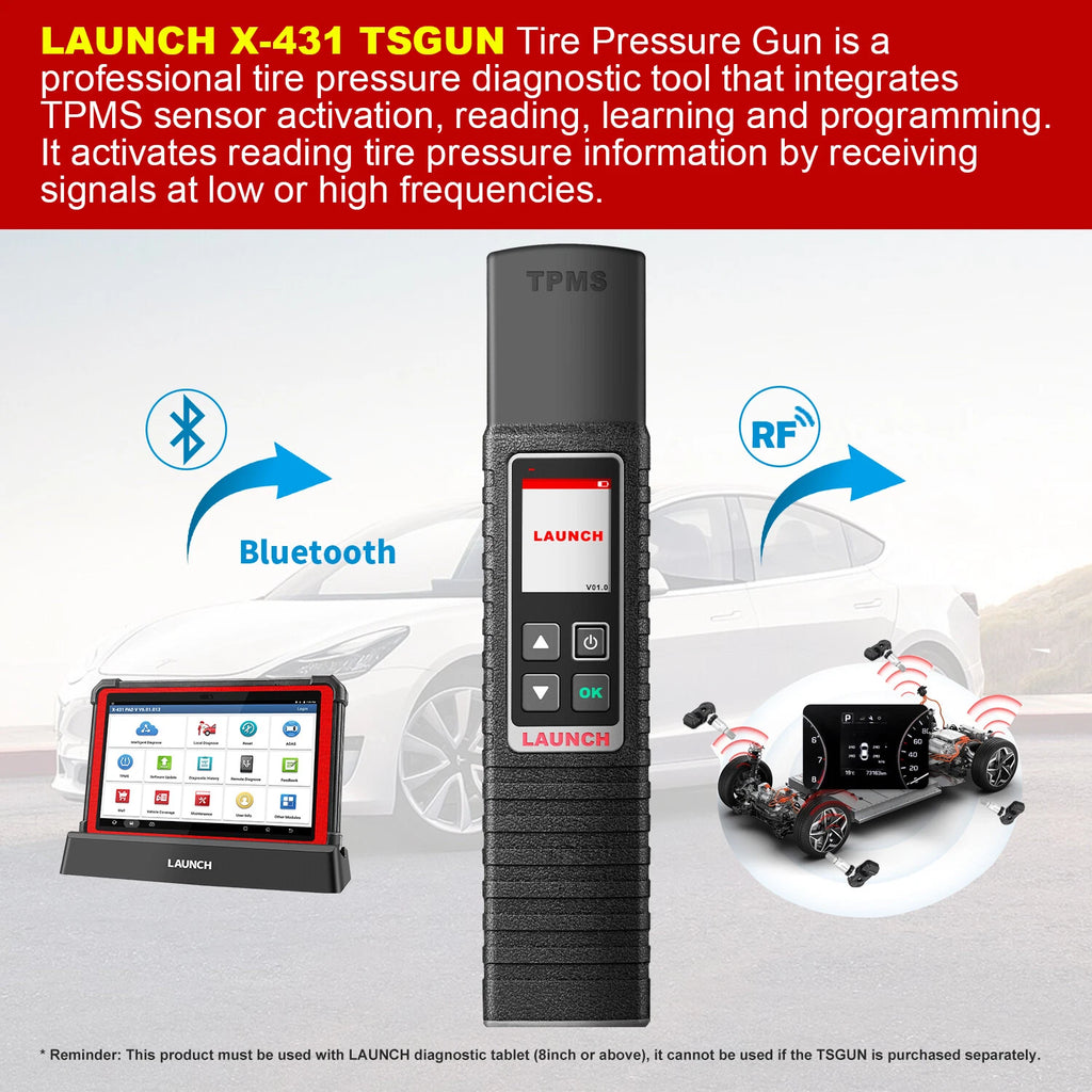 LAUNCH X431 TSGUN TPMS Tools Obd2 Scanner Car Tire Pressure Inspection Tool TPMS