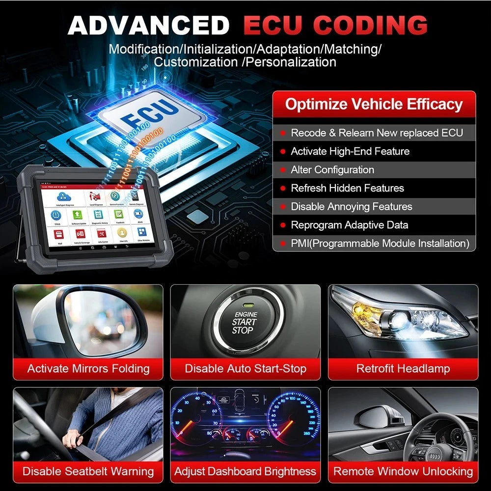 LAUNCH X431 PRO3 ACE V5.0 OBD2 Diagnostic Scanner ECU Coding Bidirectional