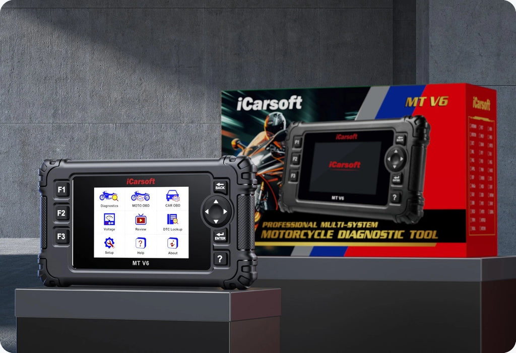 iCarsoft MT V6 triumph Motorcycle Scanner Engine ABS Throttle Free Updates Tools