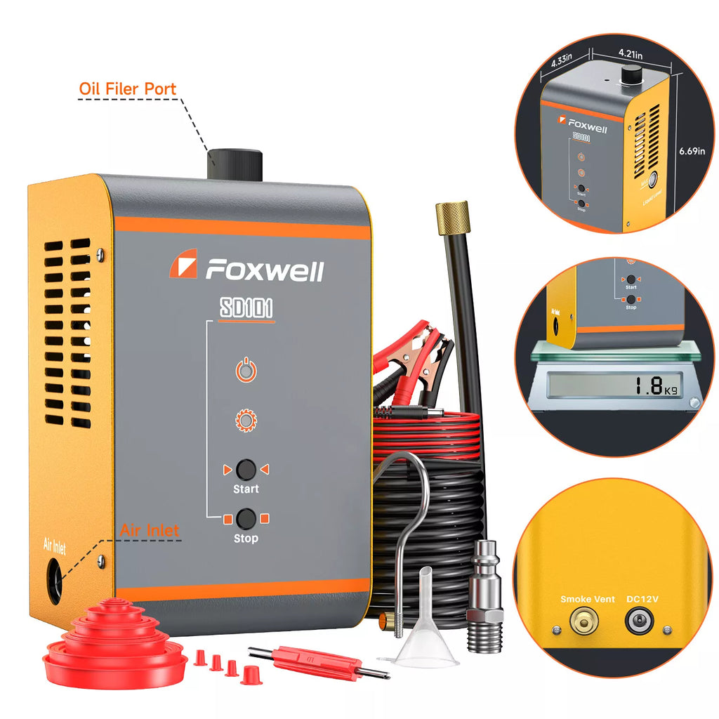 FOXWELL SD101 EVAP Smoke Machine Vacuum Leak Detector Automotive Diagnostic Tool