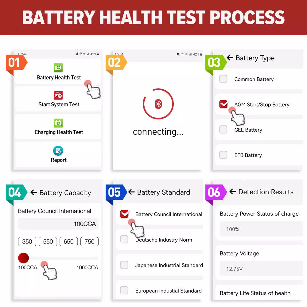 LAUNCH BST360 – Bluetooth Car Battery Tester for 6V-16V Batteries