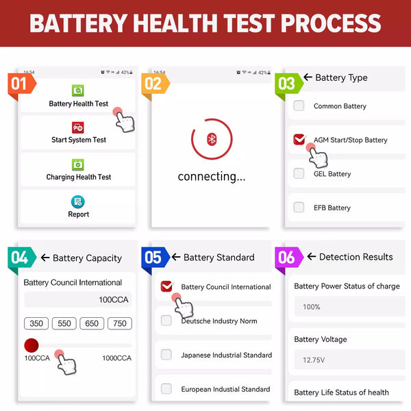 LAUNCH BST360 – Bluetooth Car Battery Tester for 6V-16V Batteries