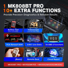 Load image into Gallery viewer, Autel MaxiCOM MK808KBT PRO OBD2 Scanner Automotivo Car Diagnostic Scan Tool MK808K-BT OBD 2 Code Reader Key Coding Active Test