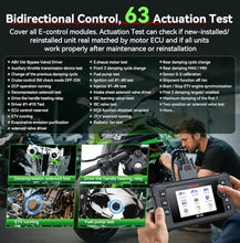 Load image into Gallery viewer, iCarsoft MT V6 Kawasaki ECU Error Clear ABS Bleed Bidirectional Actuation Tests
