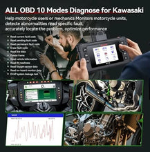 Load image into Gallery viewer, iCarsoft MT V6 Kawasaki ECU Error Clear ABS Bleed Bidirectional Actuation Tests