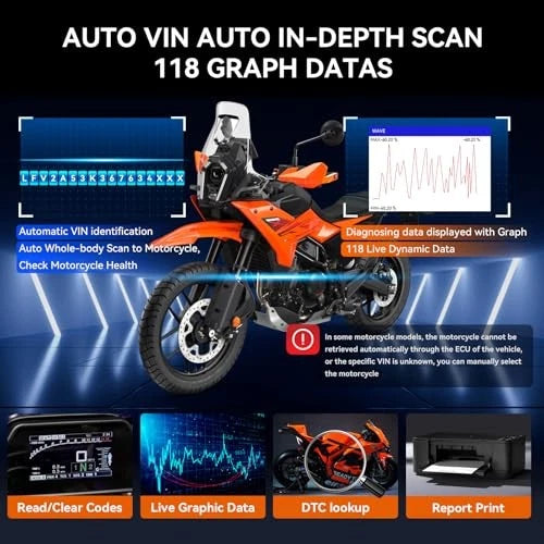 iCarsoft MT V6 Ktm Motorcycle Scan Tool Full System Scanner Lifetime Updates