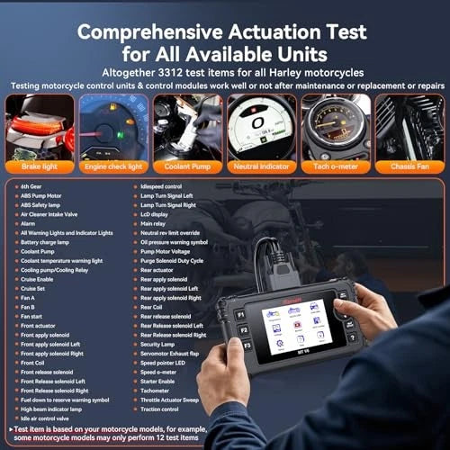 iCarsoft MT V6 Harley Motorcycle OBD2 Diagnostic Scanner Full System Engine ABS
