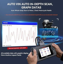 Load image into Gallery viewer, iCarsoft MT V6 Harley Motorcycle OBD2 Diagnostic Scanner Full System Engine ABS