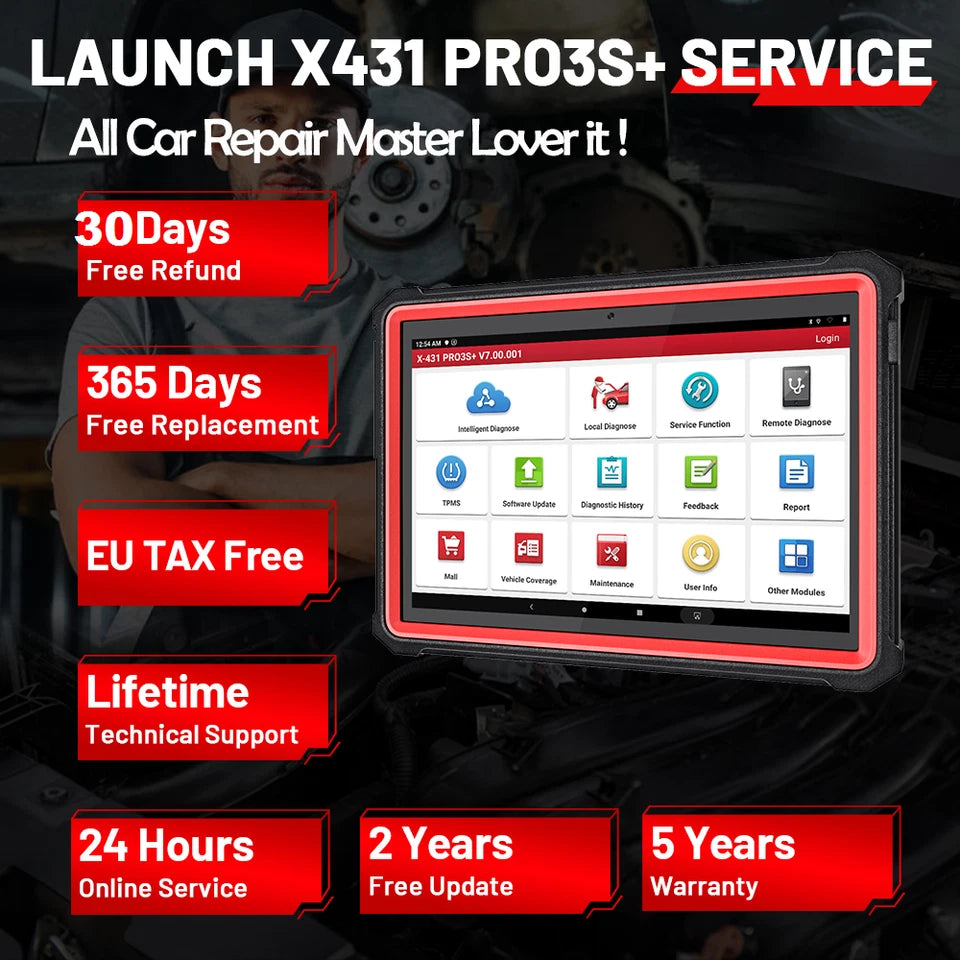 Launch X431 Pro3S V2 Full System Diagnostic Scan Tool Bidirectional 50 Services