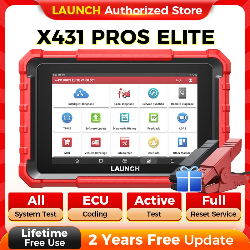 LAUNCH X431 PROS ELITE OBD2 Diagnostic Scanner Bidirectional ECU Coding CANFD DOIP AutoVIN 38+ Reset Tool