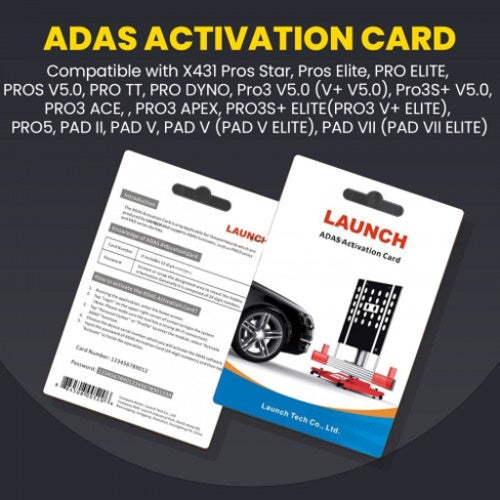 Launch X431 ADAS Activation Card Static Calibration Software for PAD PRO Series