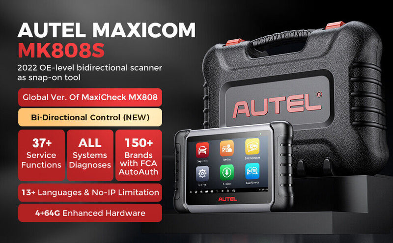 Autel MK808BT PRO Diagnostic Tool Full Bi-Directional control Scanner with  OE-Level All System Diagnostic, 36+ Services