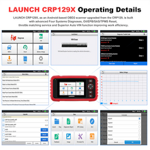 Load image into Gallery viewer, LAUNCH X431 CRP129X OBD2 Scanner Auto Code Reader Diagnostic Tools TMPS Automotive Scanner Obd2 Diagnostic Tool Professional