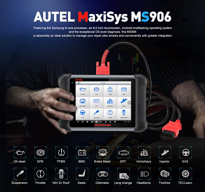 Autel MaxiSys MS906 Auto Diagnostic Scan Tool Car OBD2 Scanner ECU Key Coding Secondary image