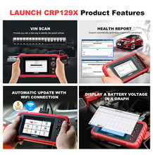 Load image into Gallery viewer, LAUNCH X431 CRP129X OBD2 Scanner Auto Code Reader Diagnostic Tools TMPS Automotive Scanner Obd2 Diagnostic Tool Professional