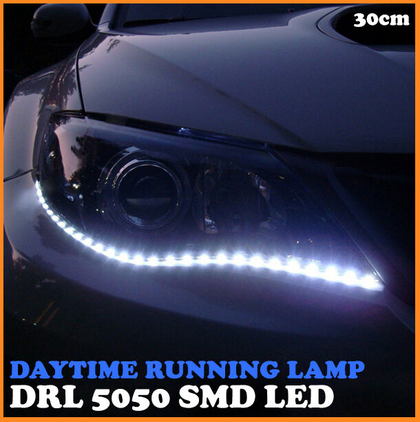 DRL 5050 SMD LED Daytime Running Lamp Car Waterproof Flexible White Head Lights Secondary image
