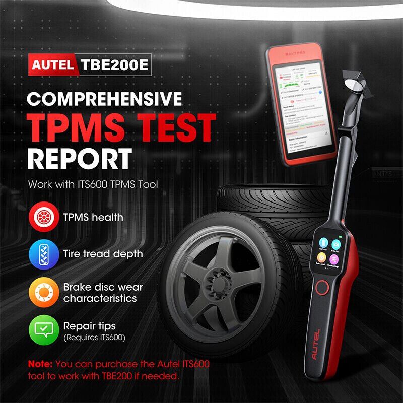 Autel MaxiTPMS TBE200E Tire Brake Examiner 2022 Newest Laser Tire Tread Depth