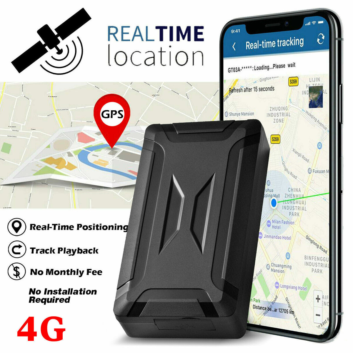 4G GPS Tracker Magnetic Vehicle Car Real Time Tracking locator Waterproof 2021