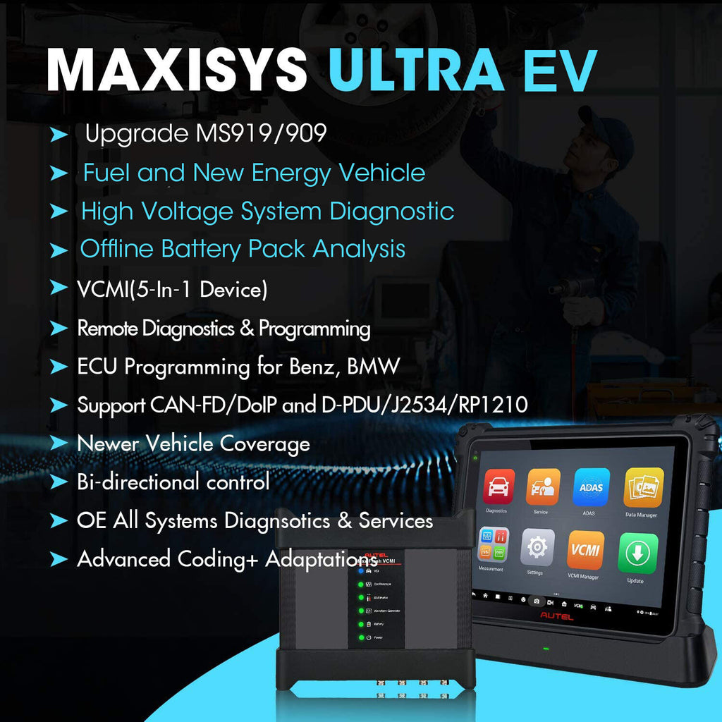 MaxiSys Ultra EV Intelligent EV Diagnostic Tools 2023 Top Automobile Scanner VCM - Auto Lines Australia