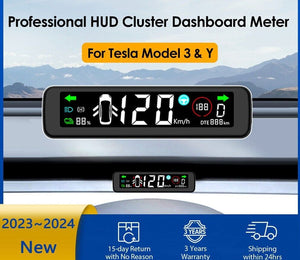 2023 Latest 3.9inch Auto HUD Display For Tesla Model 3 Y Speedometer