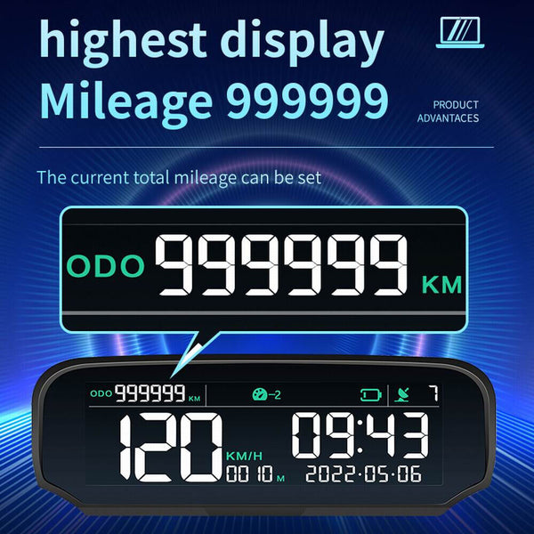 VJOYCAR S100 2022 Latest Solar-powered GPS Gauge Wireless HUD Display Digital - Auto Lines Australia