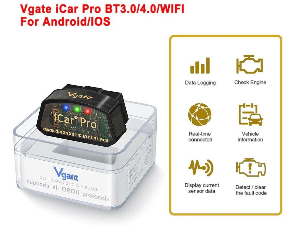 Vgate iCar Pro elm327 V2.3 OBD 2OBD2 Car diagnostic Scanner WIFI Bluetooth