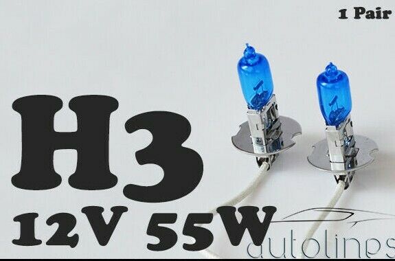 H3 12V 55W Xenon White 6000k Halogen Fog Car Headlight Lamp Globes Bulbs LED HID Secondary image