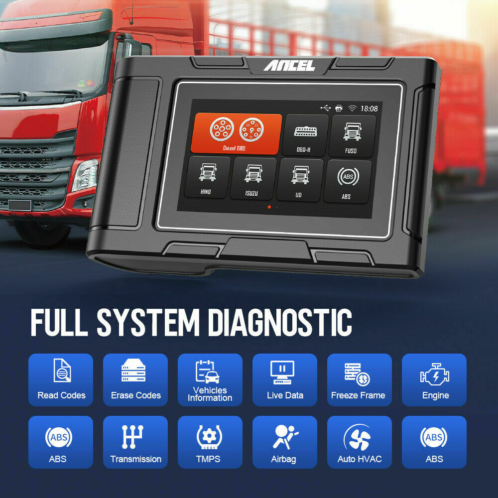 Diesel Heavy Truck OBD2 Scanner DPF Regen Oil Reset Full System Diagnostic Tool Secondary image