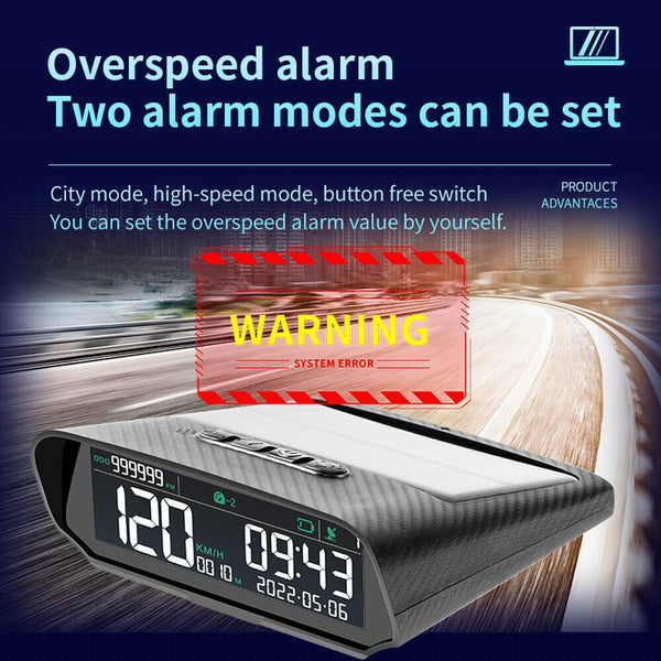 Latest Solar-powered GPS Gauge Wireless HUD Display Digital Speedometer Odometer